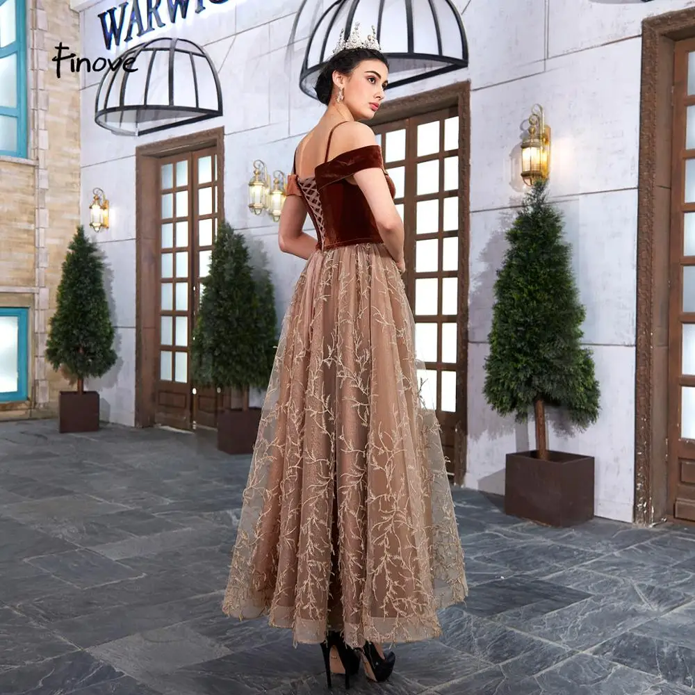 Finove Элегантные Выпускные платья 2020 Robe De Soiree Сексуальное Милое кружевное длинное