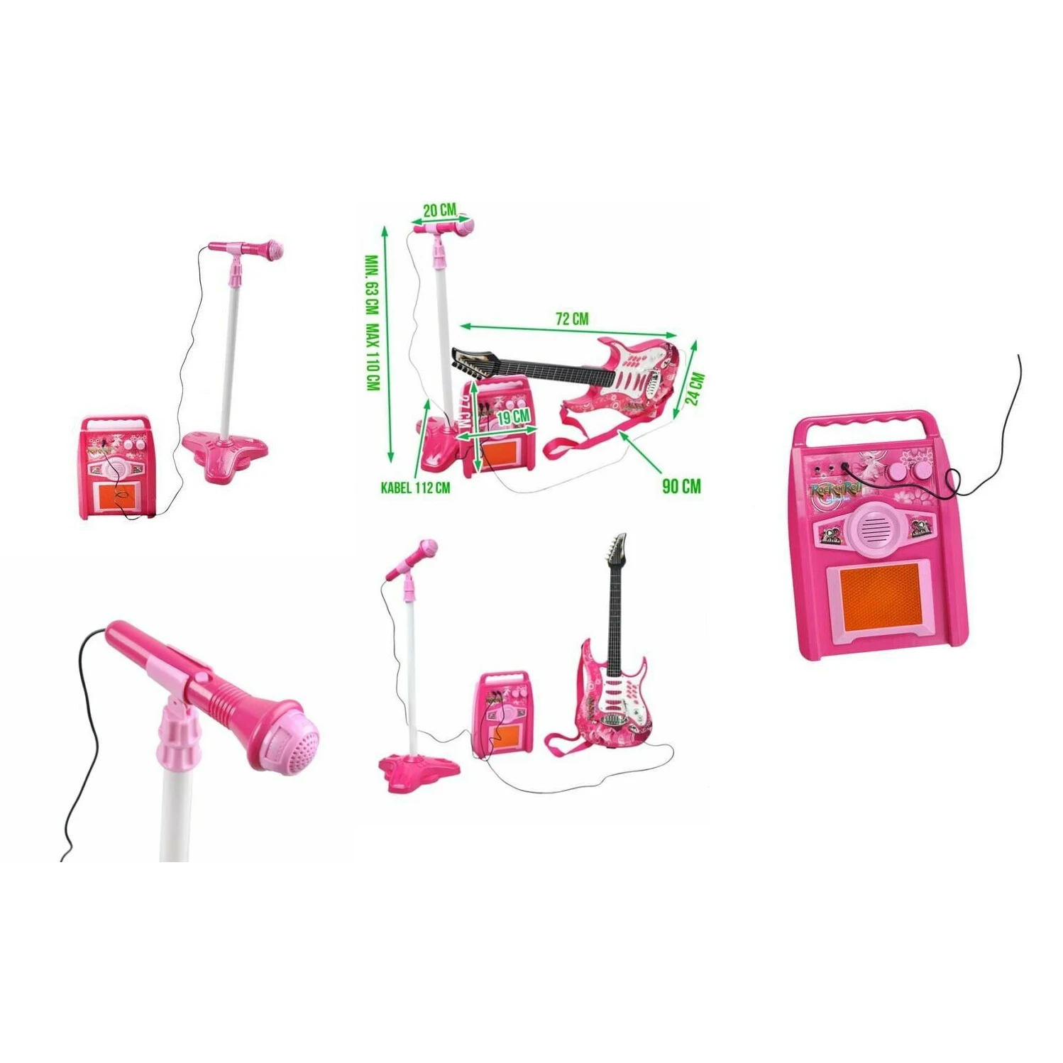 Электрогитара 6 струн + микрофон усилитель динамик совместим с MP 3 музыкальный