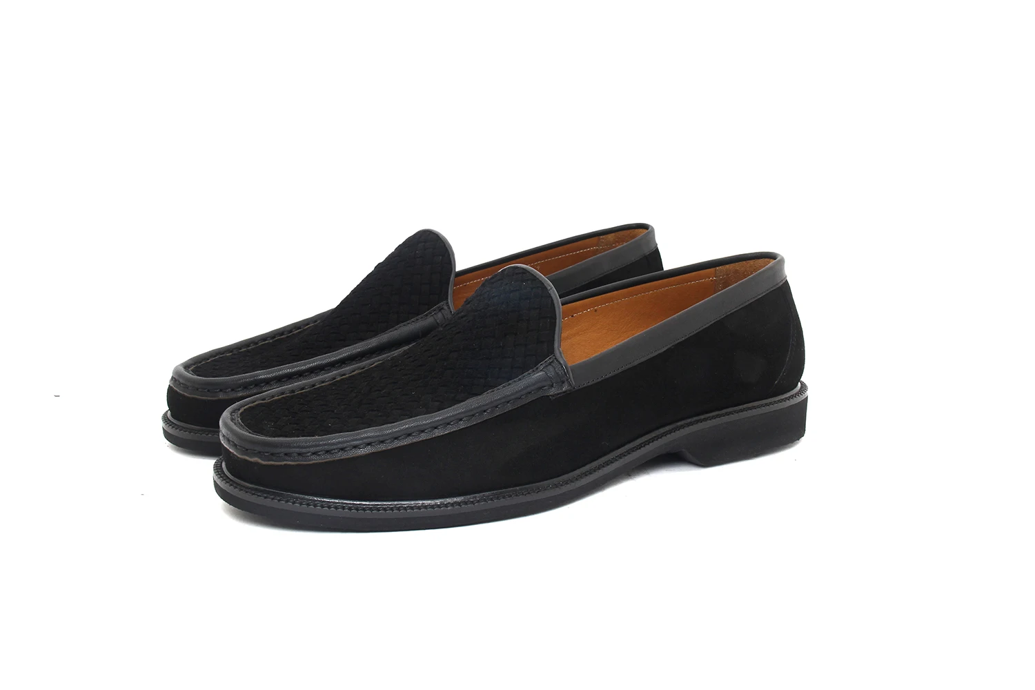 

SHENBIN'S Handmade Loafers with Woven Suede and Extra Light Soles, Shenbins Daily Comfort Footwear