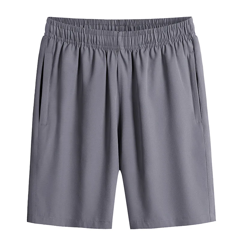 

Large Men's Shorts Mesh Elastic Summer Breeches Big Clothing Nylon Black Grey Spandex Sweat Shorts Plus Size Shorts With zipper