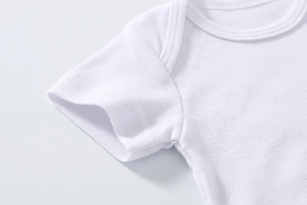 

Summer Baby Body Suits Basicwear Short Sleeves Bebe Bodysuit white 5pieces Soft Cotton 0-24M