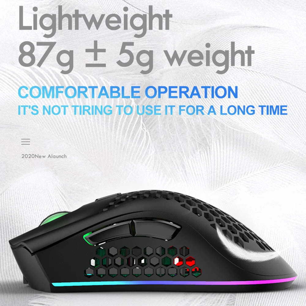 Беспроводная игровая компьютерная мышь X3 2 4 ГГц RGB-подсветка 7 клавиш 2400