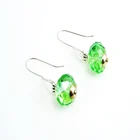 Женские длинные серьги с зеленым кристаллом Сваровски и супер-комбинированным стерлинговым серебром с вашей одеждой