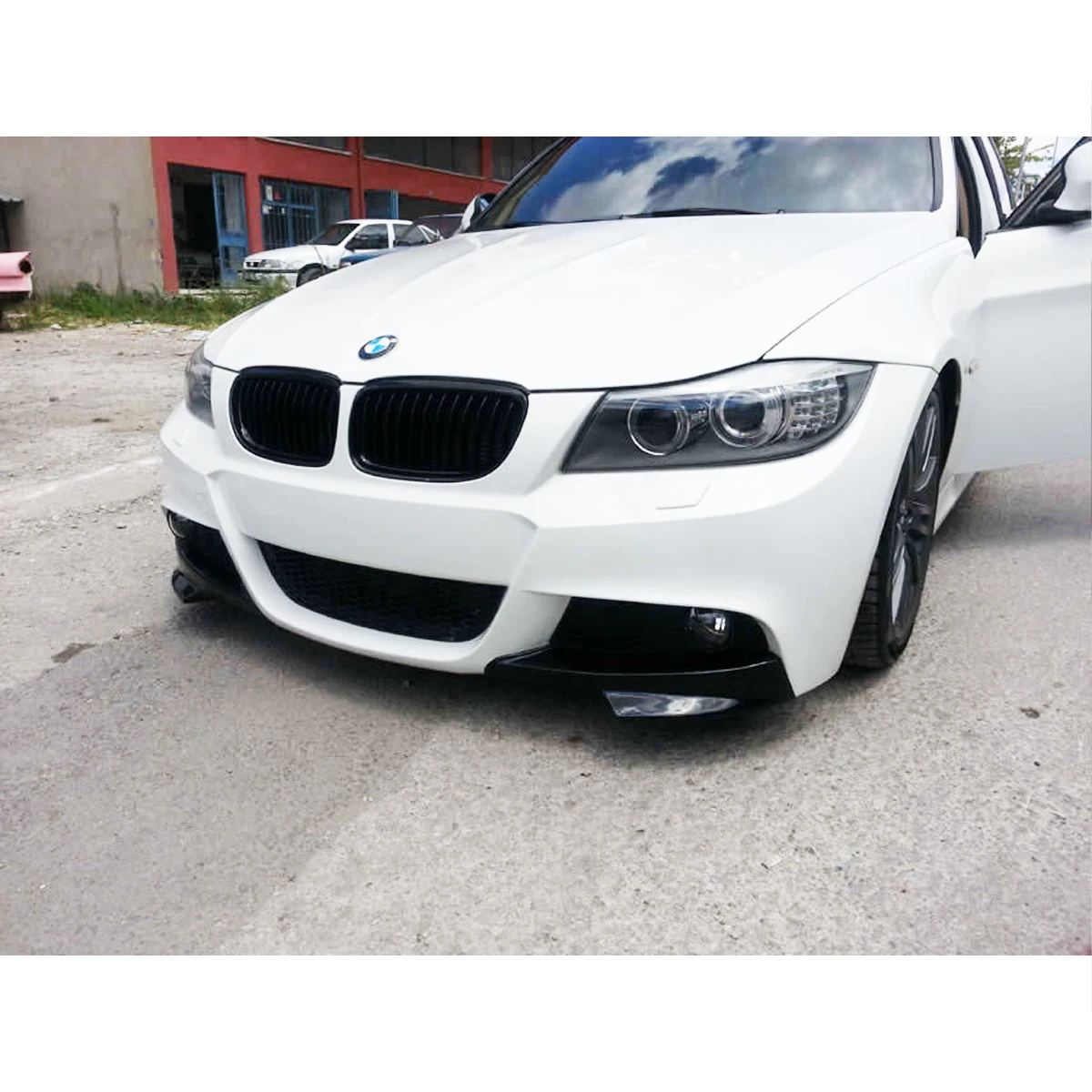 Сплиттер для переднего бампера BMW E90 M Tec 3 Series 2004 2005 2006 2007 2008 2009 2010 2011 2012 глянцевый