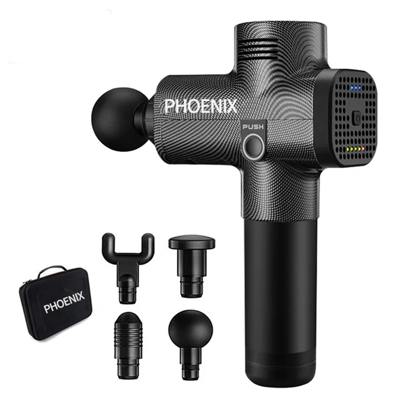 Массажный пистолет Phoenix A2 с ЖК-дисплеем массажер для расслабления мышц глубокой