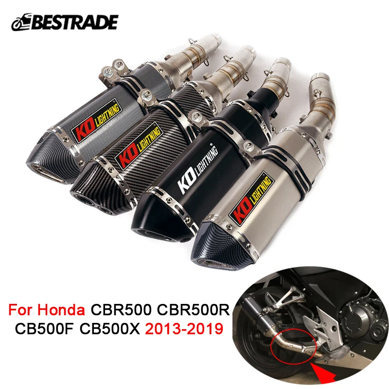 Выхлопная система мотоцикла для Honda CBR500 CBR500R CB500F CB500X 2013 2019 выхлопная труба