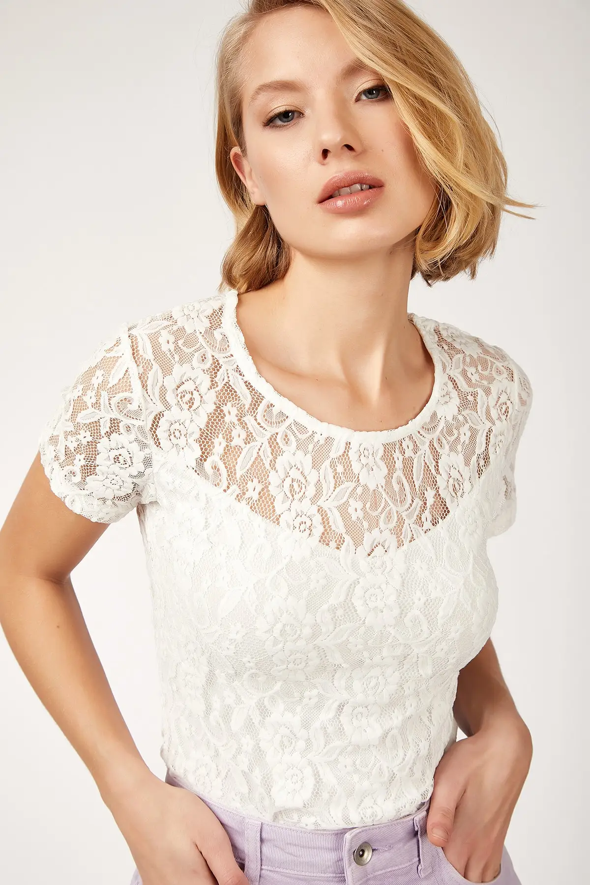 Счастья ist. Женская трикотажная блузка с рюшами из лайкры CE00018|Блузки| |