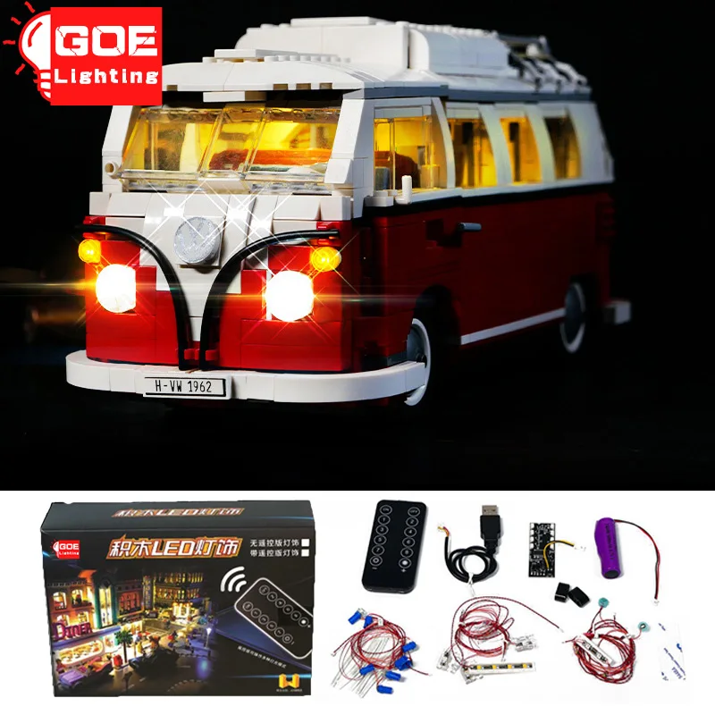 

GOELIGHTING Brand LED Light Up Kit For Lego 10220 For High-Tech RC Car T1 Camper Van Blocks Lamp Set Toys(Only Light Group)