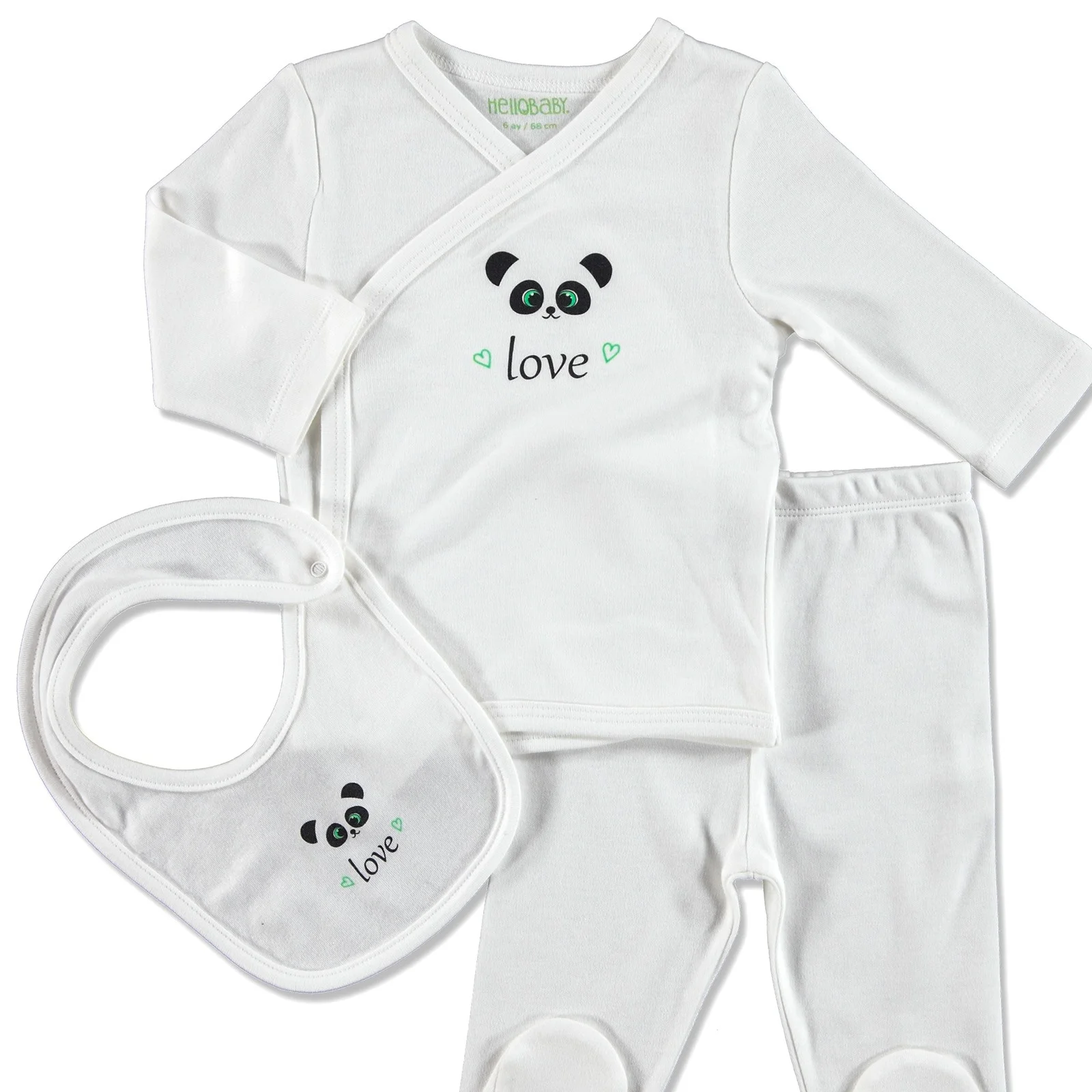 Ebebek HelloBaby Bambu органический комплект из 3 предметов |