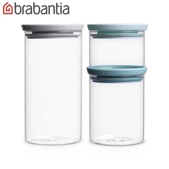 Набор модульных стеклянных банок Brabantia 3 предмета мультиколор 298325 | Дом и сад