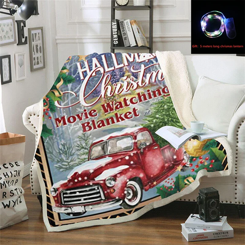 Рождественское одеяло из фильма шерпа с принтом домашний диван постельное белье