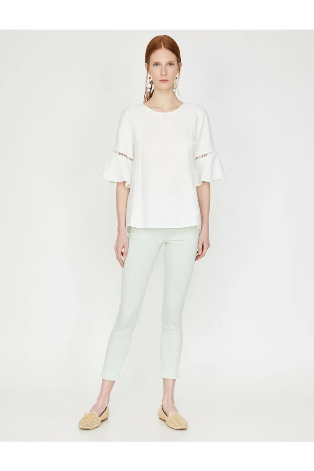 Koton женские розовые штаны с нормальной талией 7YAK47113DW | Женская одежда