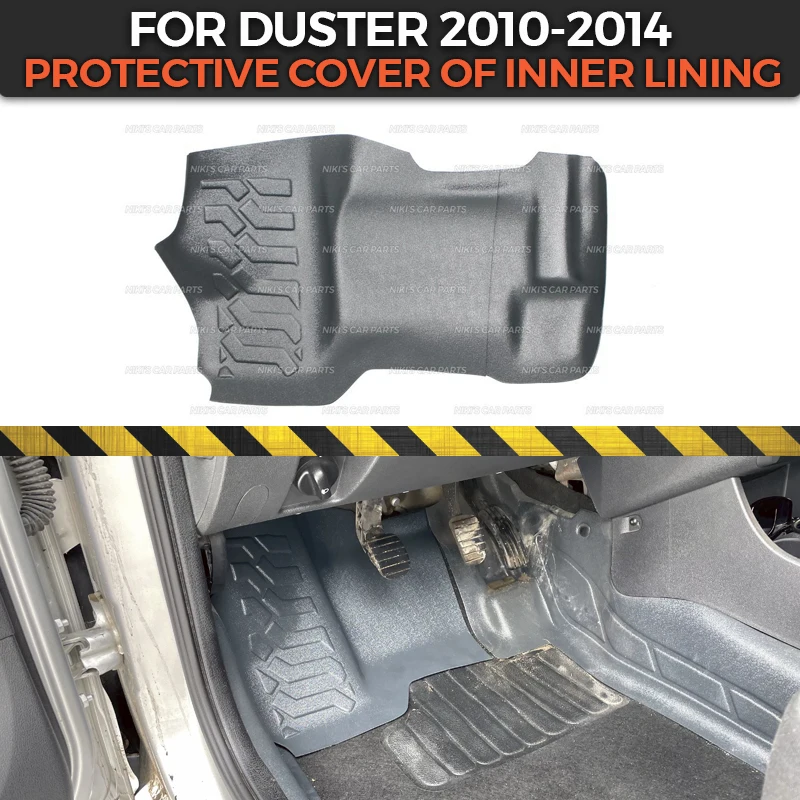 Защитная накладка для Renault Duster 2010-2014 русская версия на внутренний коврик под педалями аксессуары защиты автомобиля.