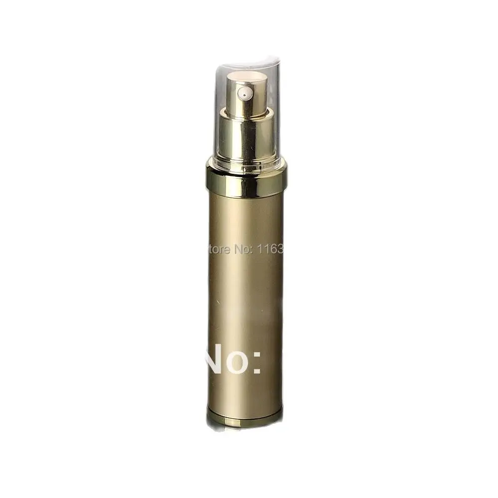 30ML GOLD airless plastic lotion bottle with airless pump can used for  Cosmetic Packaging