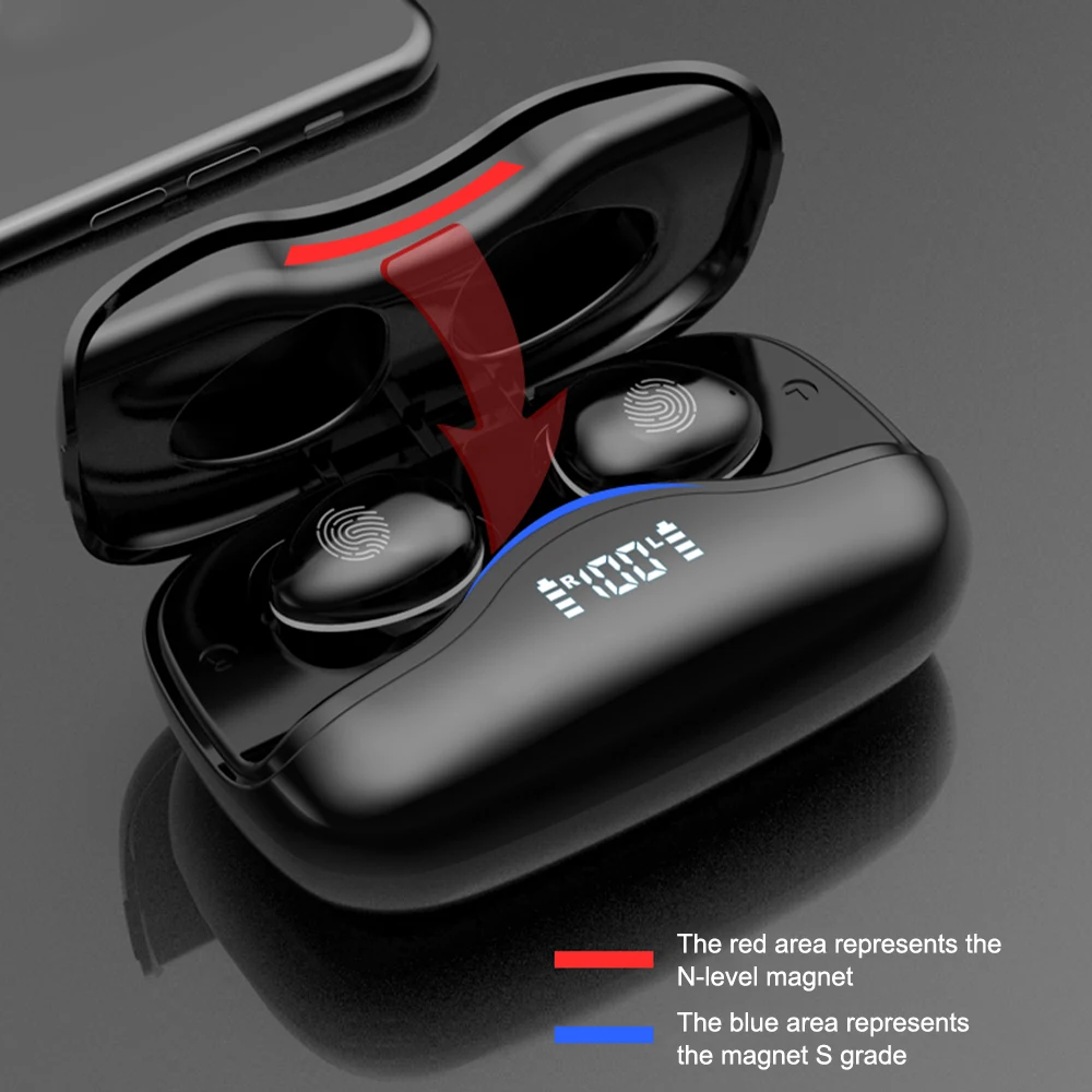 W16 наушники вкладыши TWS с In ear Bluetooth цифровой Дисплей сенсорный 1200 мА · ч зарядный