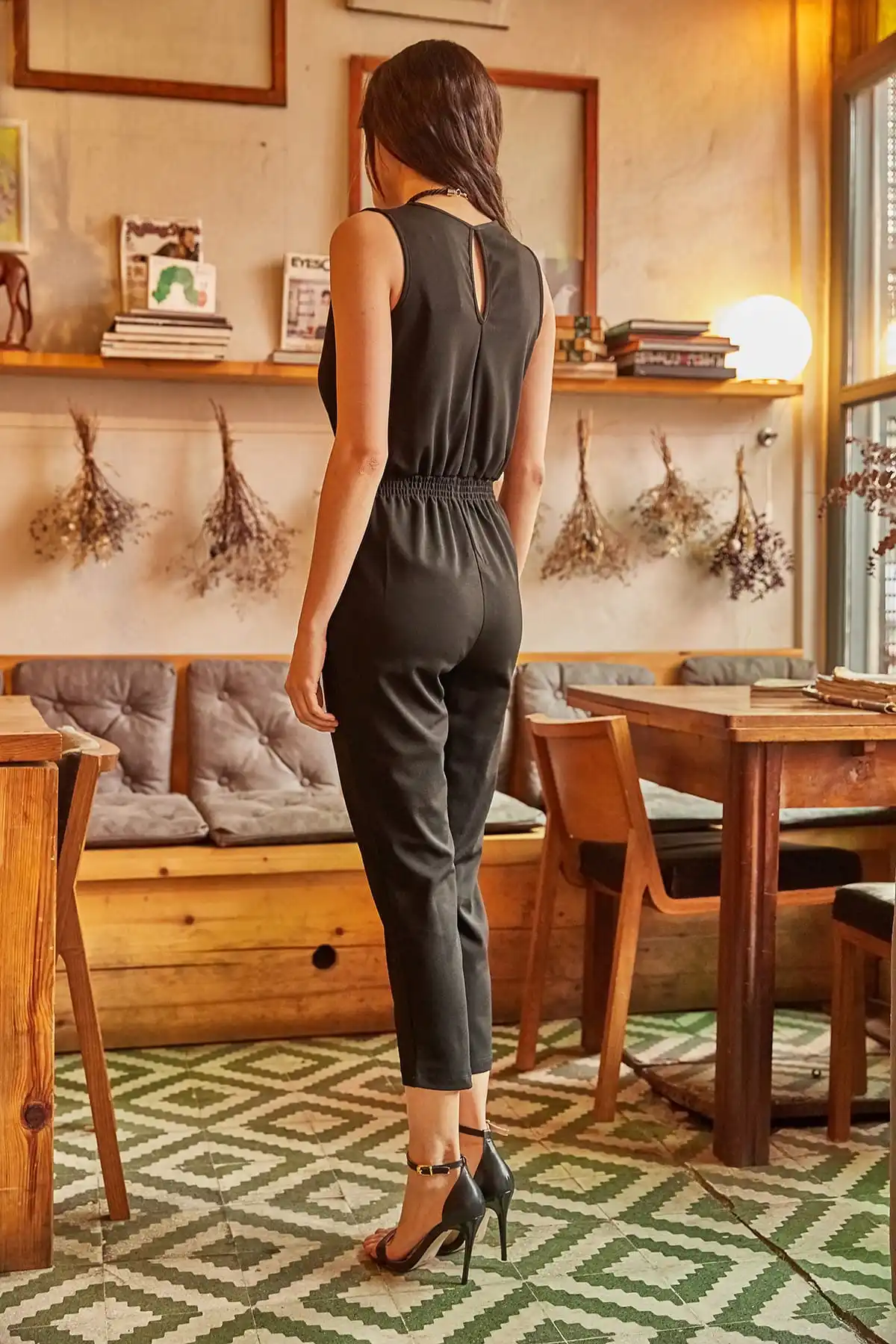 Ola Women Black Pockets Double Breasted Jumpsuit TLM-19000023 |