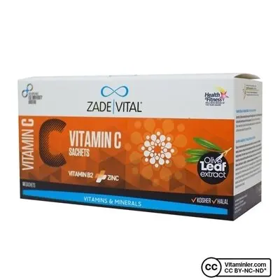 

Zade Vital Vitamin C Effervescent 14 Sachet COLDS IMMUNE SYSTEM Skin Health SUPPLEMENTS Antioxidant Reduces Intensity collagen