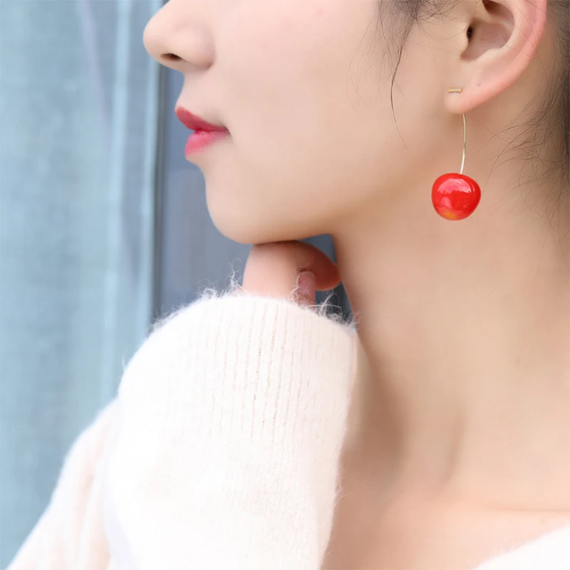 Новая стильная Медная брошь от производителя в виде вишневого фрукта Двойные