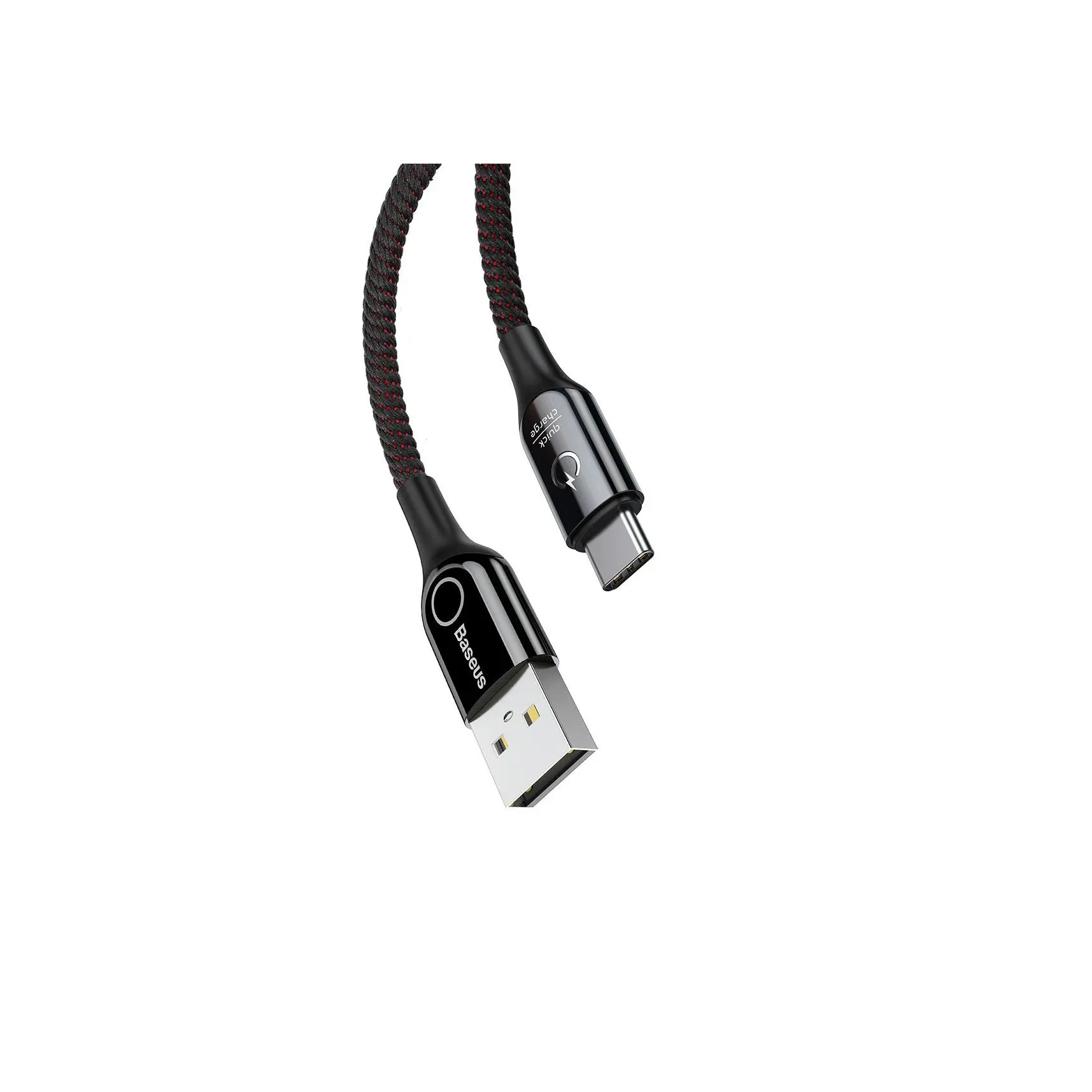 Кабель 1 м Baseus для зарядки телефона USB - Type-C с умным чипом отключение после заряда
