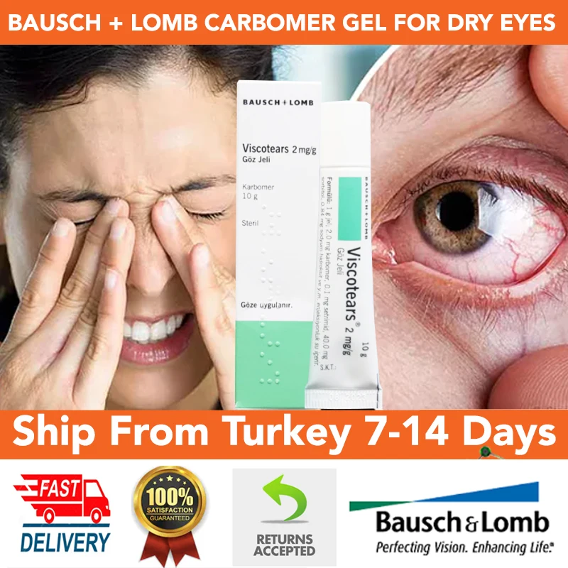 

Eye Drops Gel Relieves Dry Eyes Discomfort Blurred Vision Red Blood Anti-Itchy Carbomer Gel Bausch + Lomb