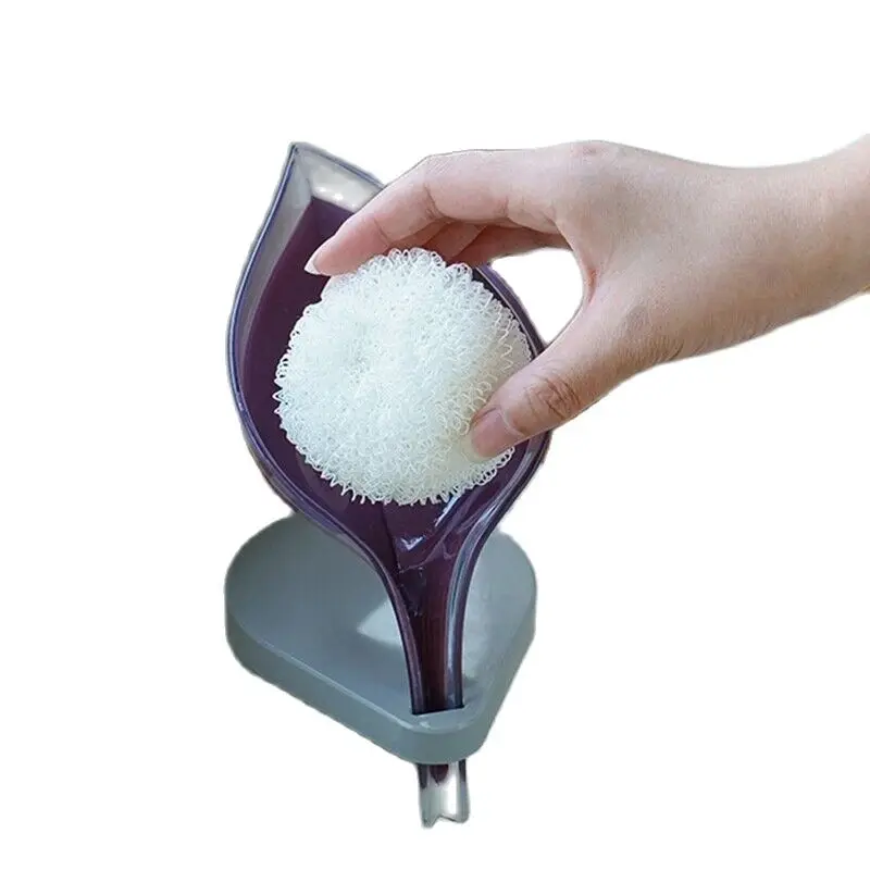 Держатель для мыла в форме листа с отверстием под углом 45 °|Портативные мыльницы|