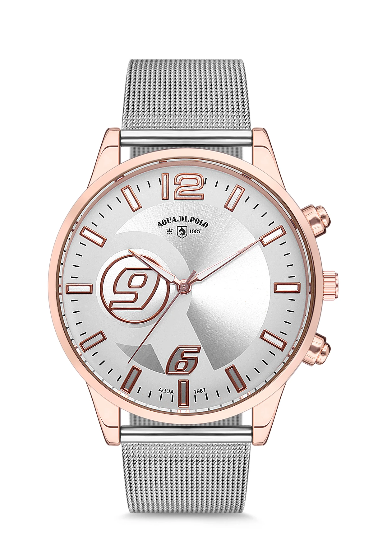 

2020 top Brand Luxury Fashion Men 'S Silver Steel Quartz Wrist watch APSV1-A6186-EH152 Aqua di Polo 1987