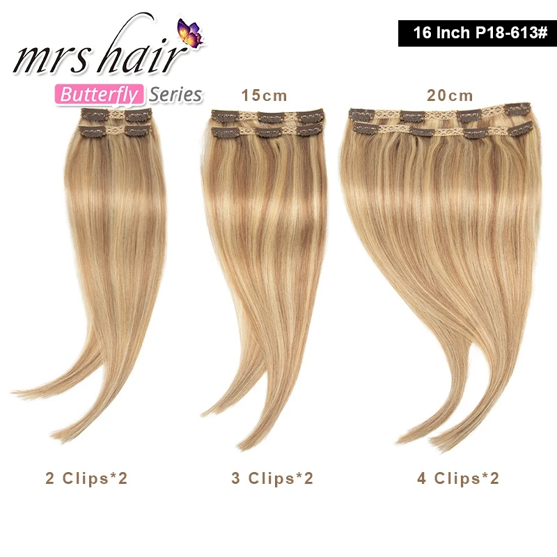 MRSHAIR блондинка Реми волос наращивание волосы на заколках для наращивания