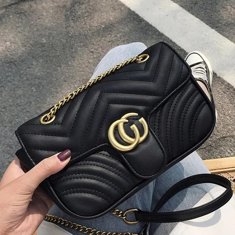 

Luxury Designer Bags Women Chain Crossbody Bags for Women 2021 New PU Leather Shoulder Bag High Quality Handbag Brand Clutch