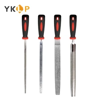 8%e2%80%9c diamond coated round file needle file with non slip rubber handle for metal wood 120 grit