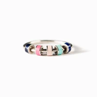 free rotation colourful beads rings for women men decompression anti stress anxiety finger ring friendship birthday jewelry gift