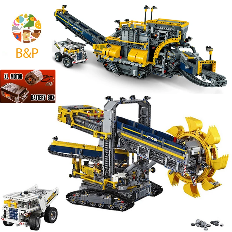 42055 3929 шт. серия Technic ковшовый колесный экскаватор строительные блоки кирпичи