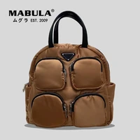 branded design multi pockets women backpack waterproof nylon travel daypacks simple stylish student bags