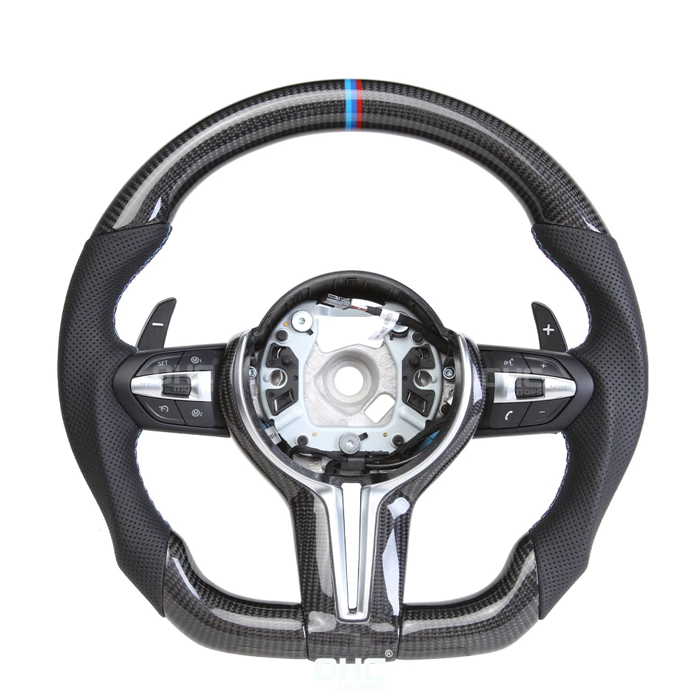 100% Real Carbon Fiber Steering Wheel for BMW M3 M4 M Series (Not Include Trim, Buttons or Paddle Shifter)
