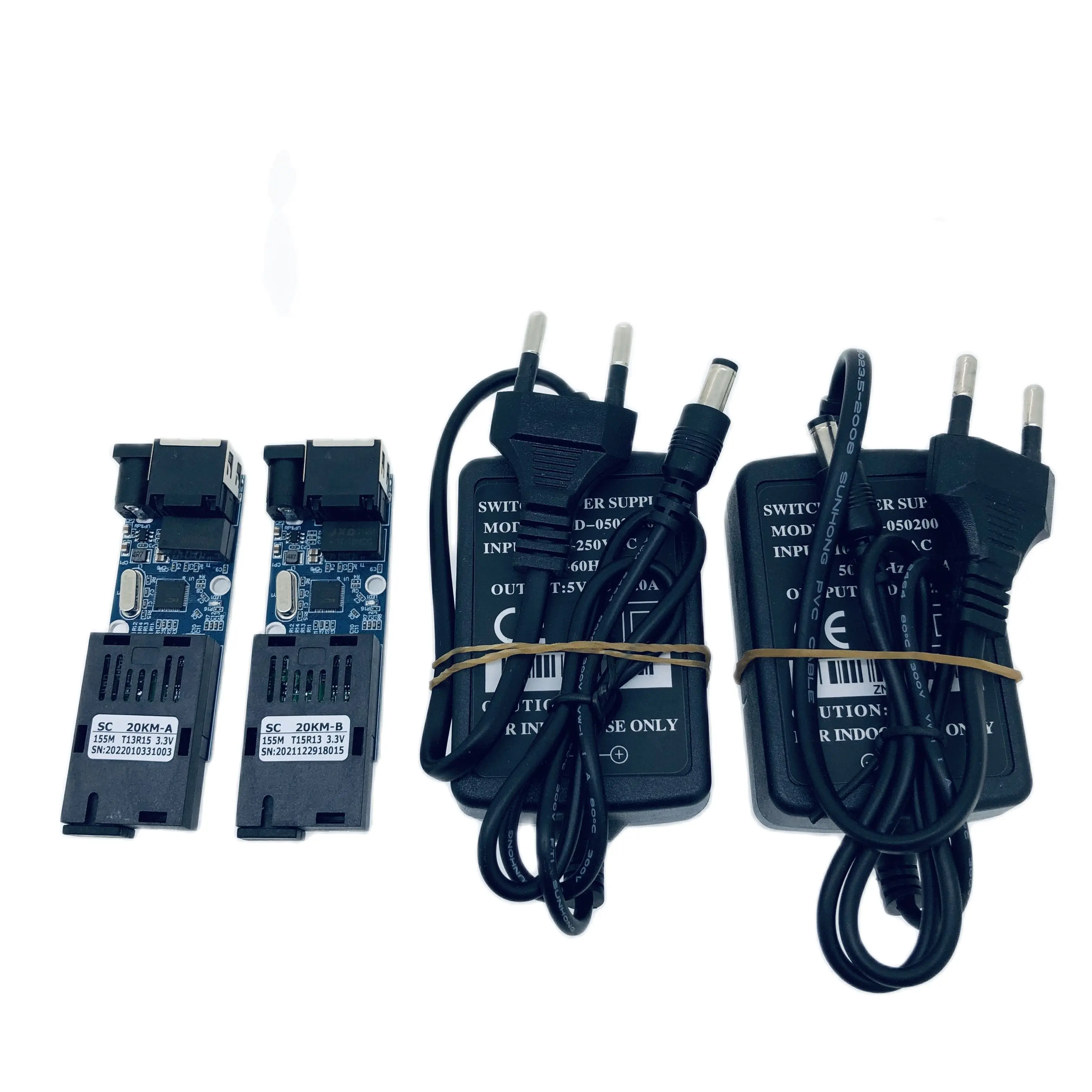 10 пар супермини оптоволоконных медиаконвертеров 10/100 Мбит/сек Плата PCBA Самый маленький 1SC 1RJ45 Эталонный оптический приёмопередатчик порт RX.