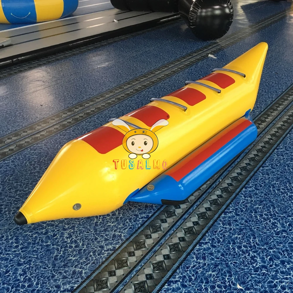 

Nathaniel Free Shipping Floating Inflatable Fly Fish Towable PVC Inflatable Water Banana Boat With 4 Seats