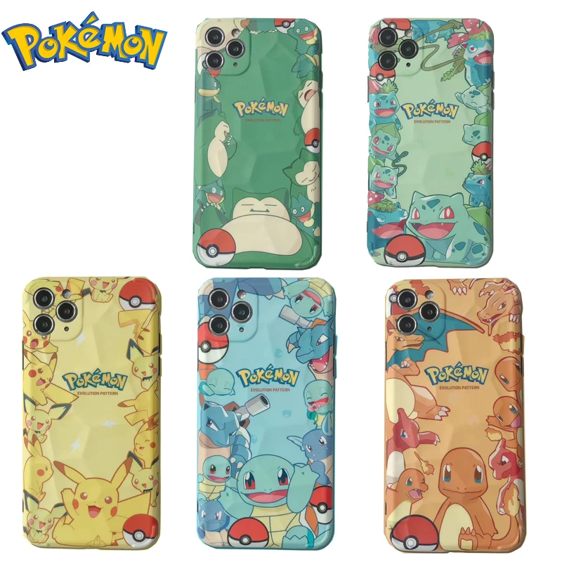 

Pokemon Pikachu Anime Silicone Case for iPhone13 12 11 Mini Pro Max 7 8 Plus X XR XS Max SE 2020 Fashion Phone Protection Shell