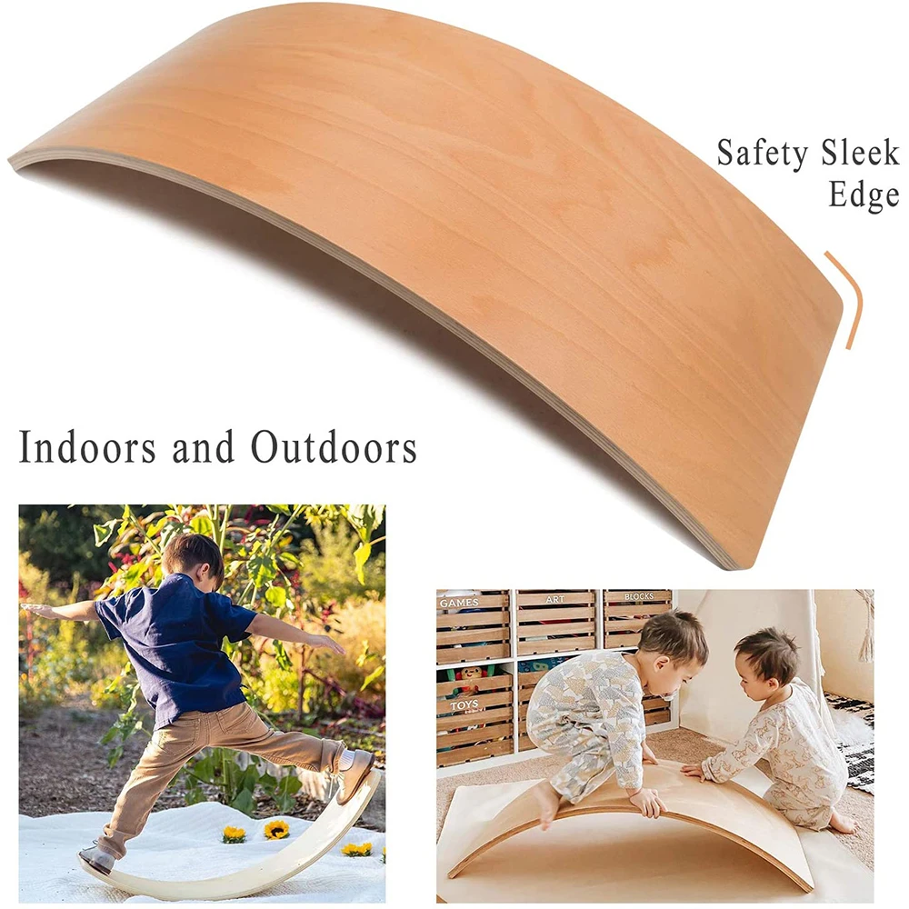 Детская деревянная балансировочная доска Детские изогнутые игрушки для йоги