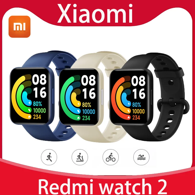 

Смарт-часы Xiaomi Redmi Watch 2, 1,6 дюйма, AMOLED, GPS, быстрая зарядка