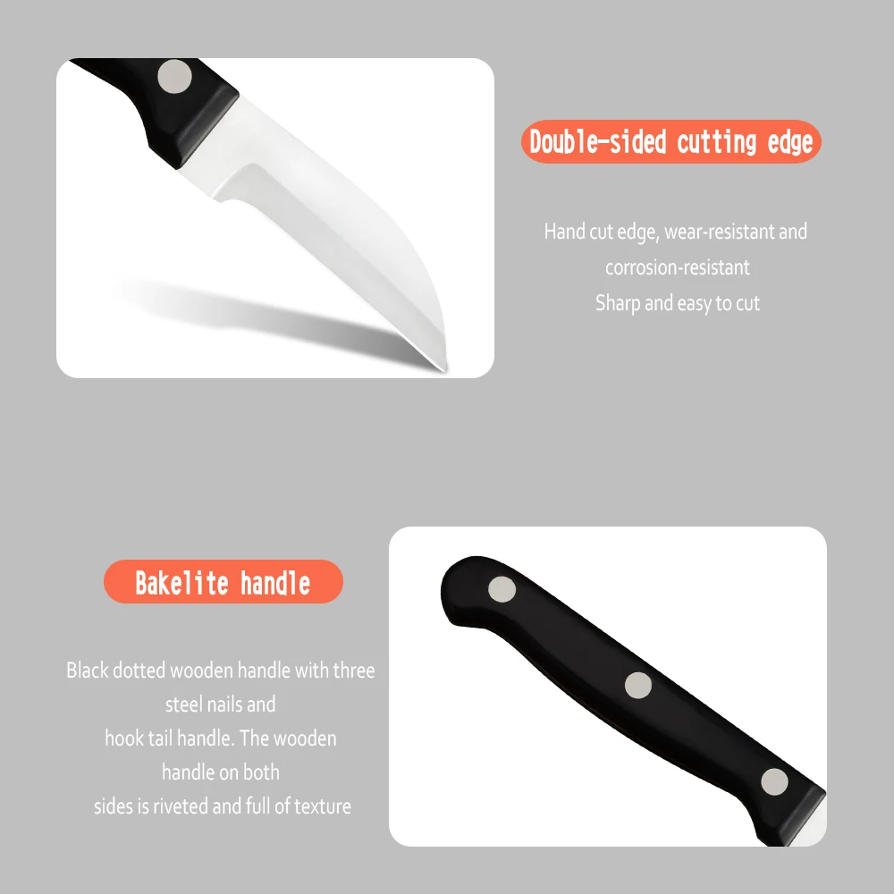 XYj Fruit Paring Knives 3Cr14Mov Stainless Steel Cooking Knife Lightweight Convenient Kitchen Tools 14 Types Chef Meat Cleaver | Дом и сад