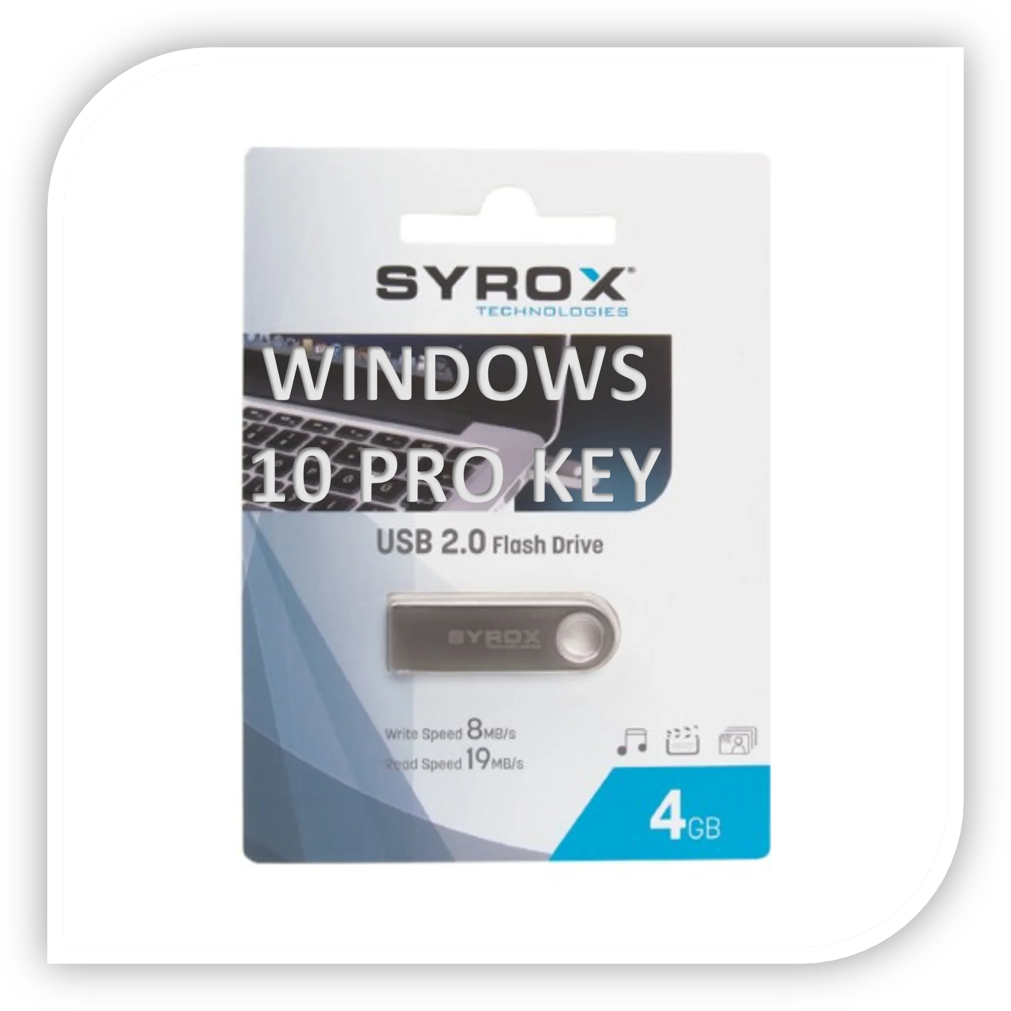 

Syrox SYX-USB-04 4 GB Usb 2.0 Flash Bellek içinde win 10 pro