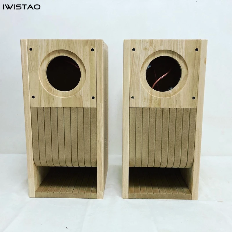 

IWISTAO HIFI 6/6.5 Inches Full Range Speaker Empty Cabinet Kits 1 Pair MDF Labyrinth Structure for Tube Amplifier