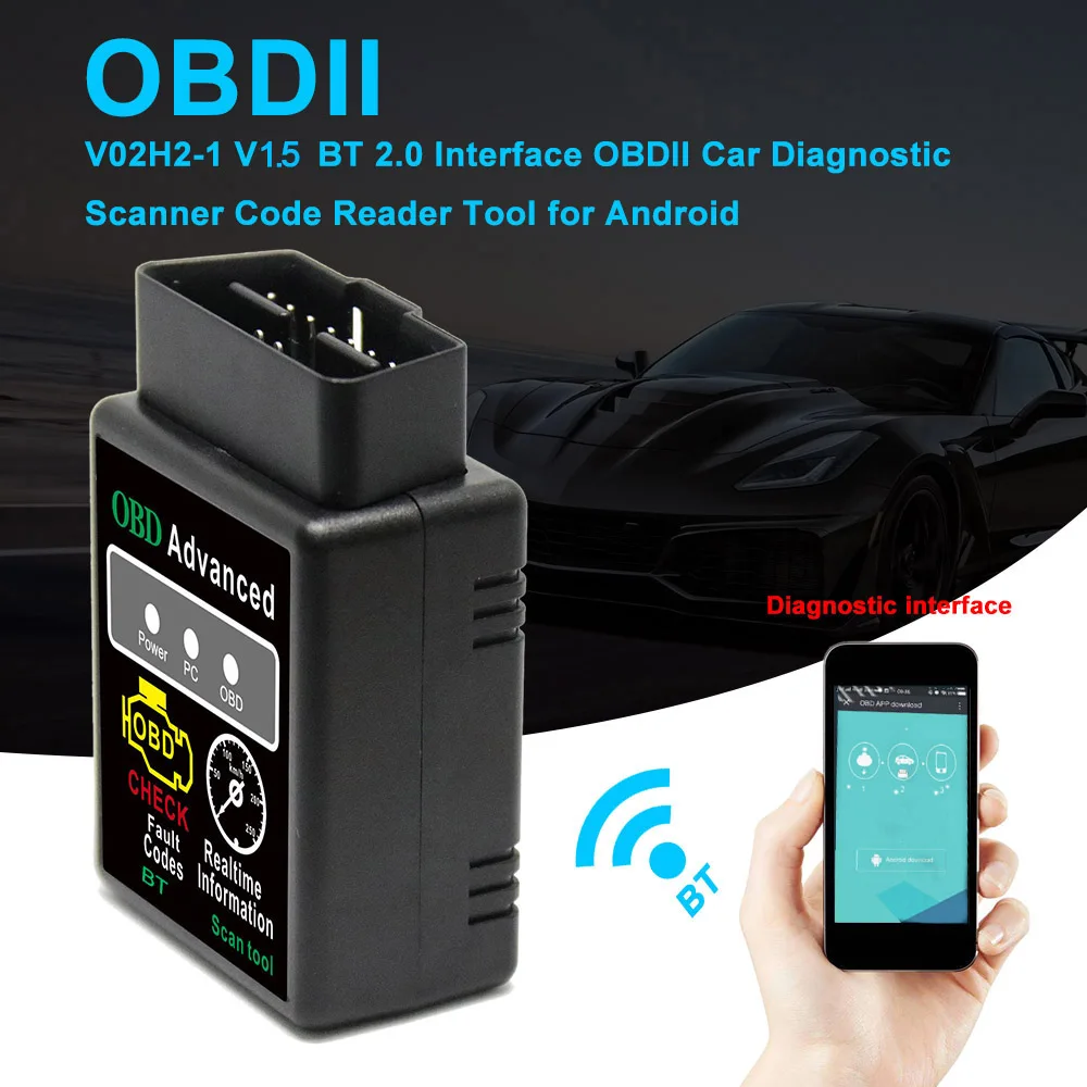 Диагностический сканер OBDII для Android версии 2 0 с интерфейсом BT|code reader tool|code readerscanners