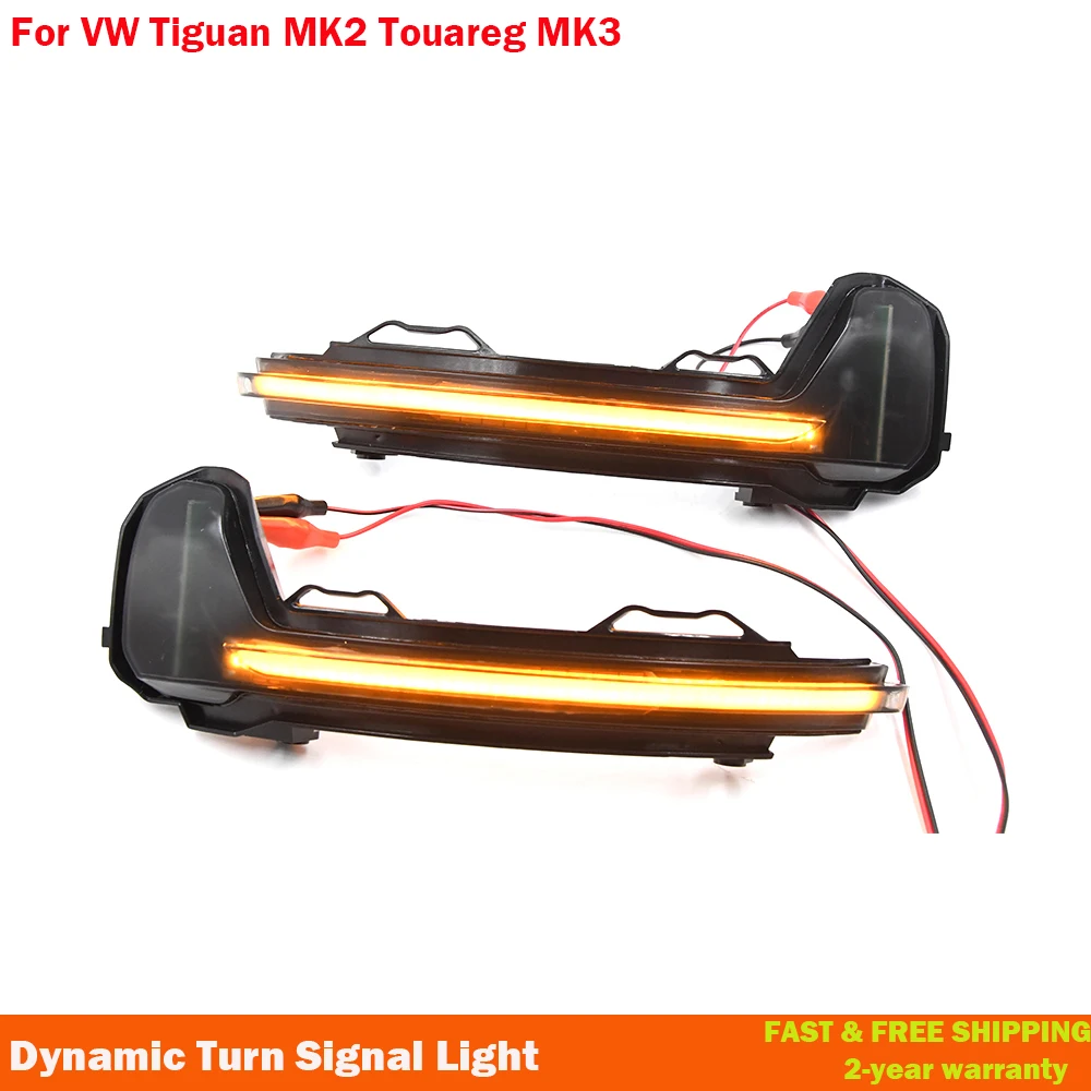 

2 шт. для VW Tiguan MK2 2017-2019 Touareg MK3 ЕС 2019 светодиодный динамический поворотный сигнал мигающий свет