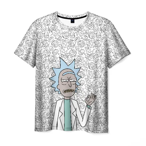 Мужская футболка 3D Rick Sanchez ok|Мужские футболки| |