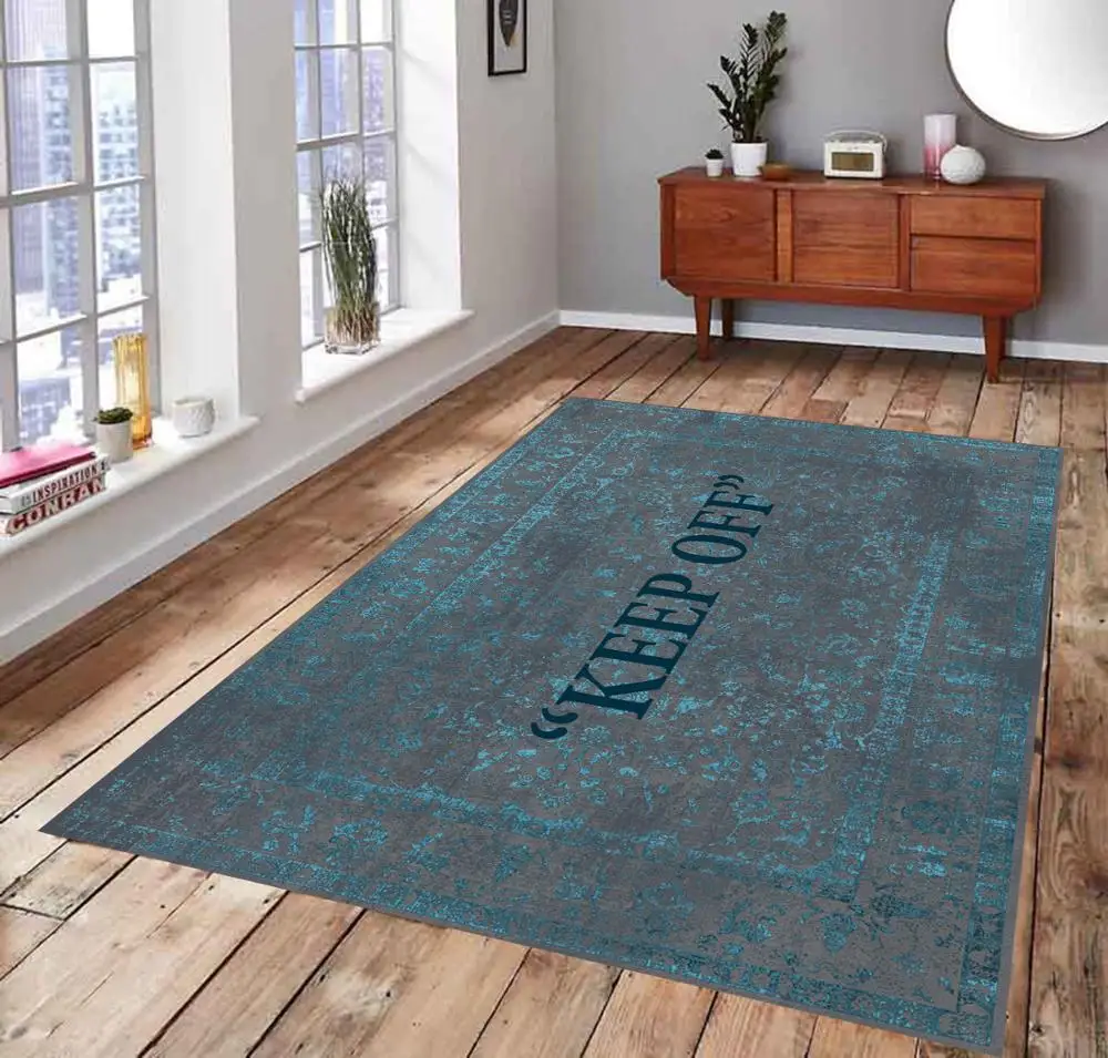 

7 классический ковер с узором KEEP OFF, ковер с вентилятором, нескользящий ковер для пола, ковер для подростков, ковер для зоны
