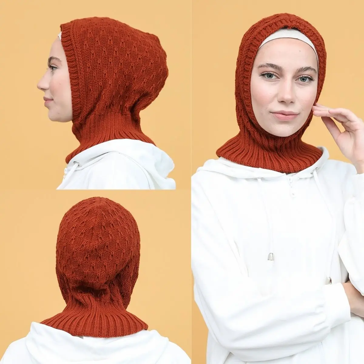 

Knitwear Knitted Practical Scarf Bonnet Women's Clothing Hijab Muslim Sports Casual Standard Useful Islamic Turkey Istanbul