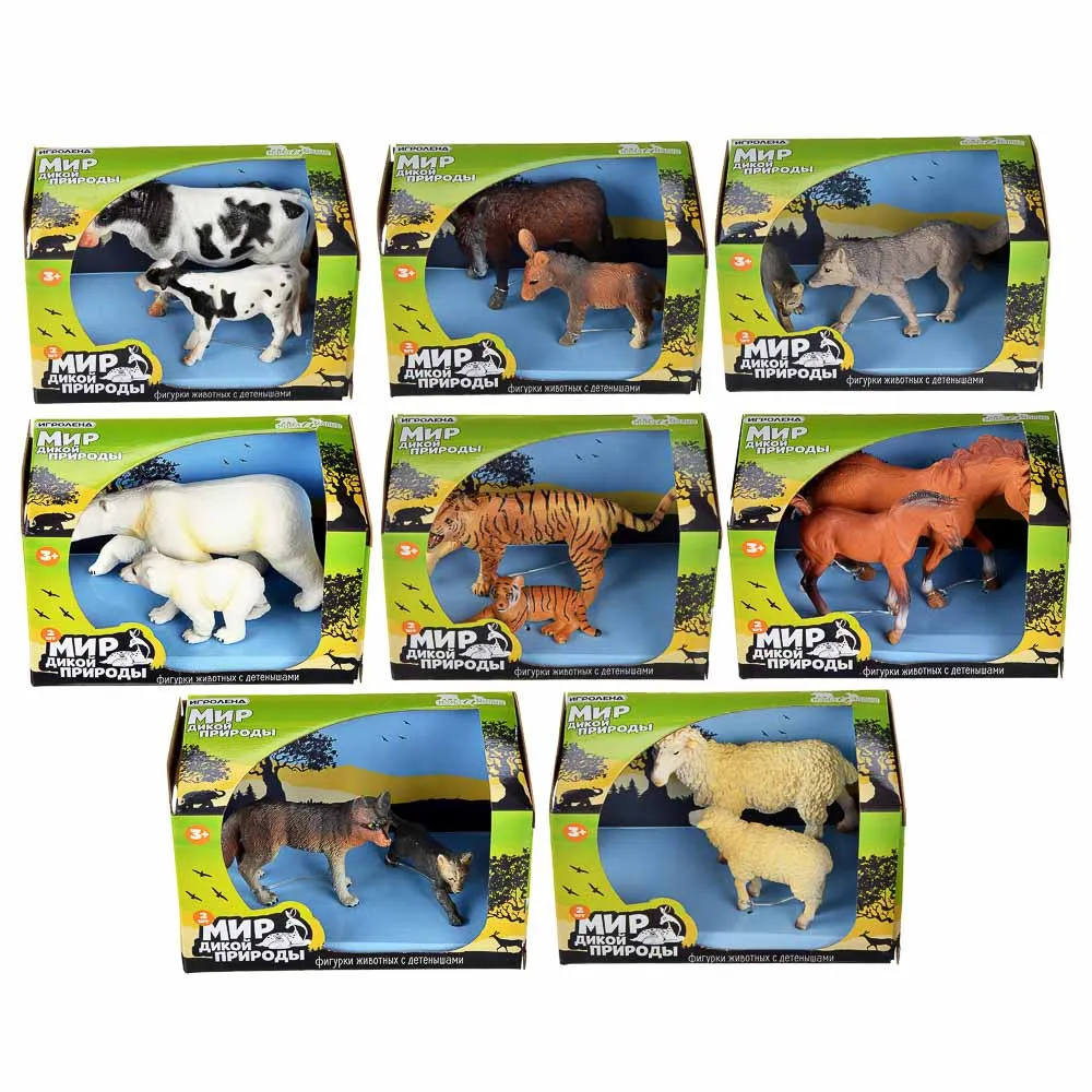 ИГРОЛЕНД ФИГУРКИ ЖИВОТНЫХ &quotМИР ДИКОЙ ПРИРОДЫ&quot 2 ШТ. ПЛАСТИК 15Х9Х9 СМ 8