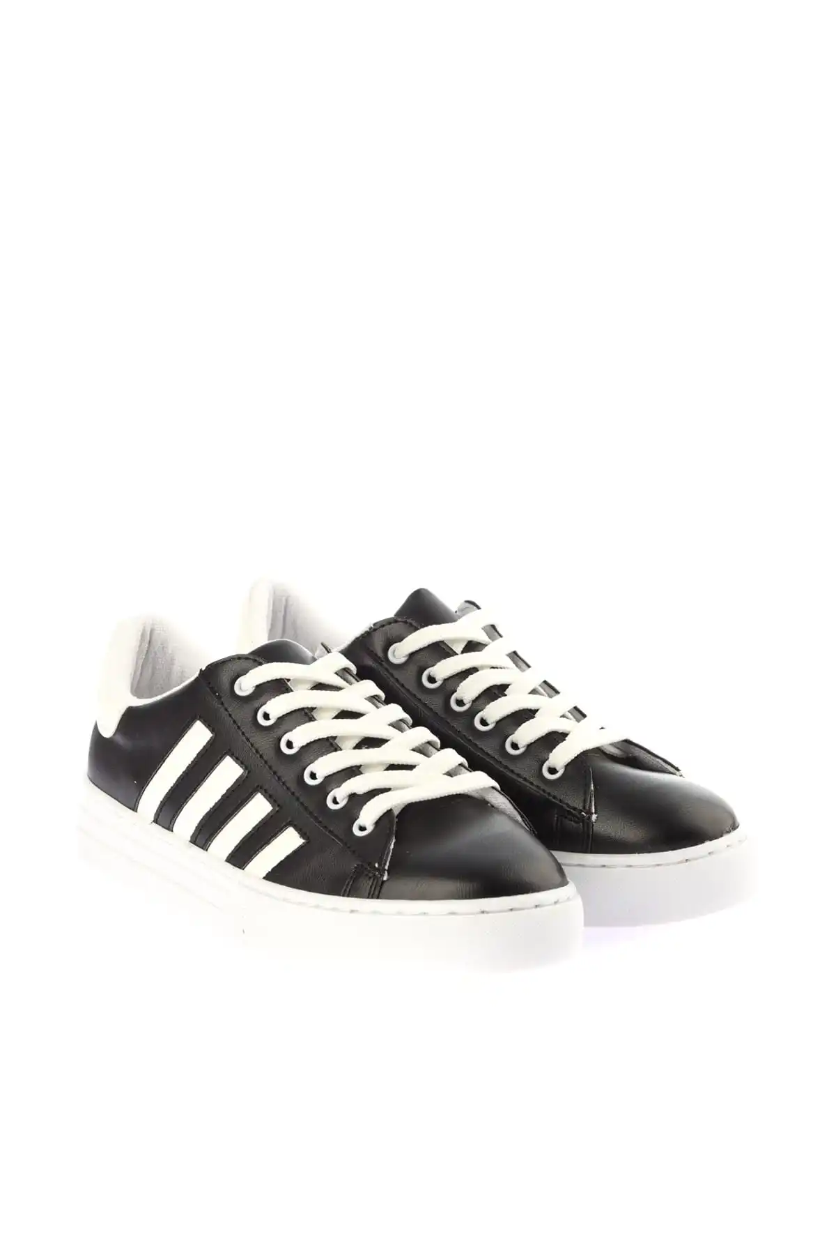 SOHO/модные черные дышащие женские кроссовки из искусственной кожи Белые в полоску