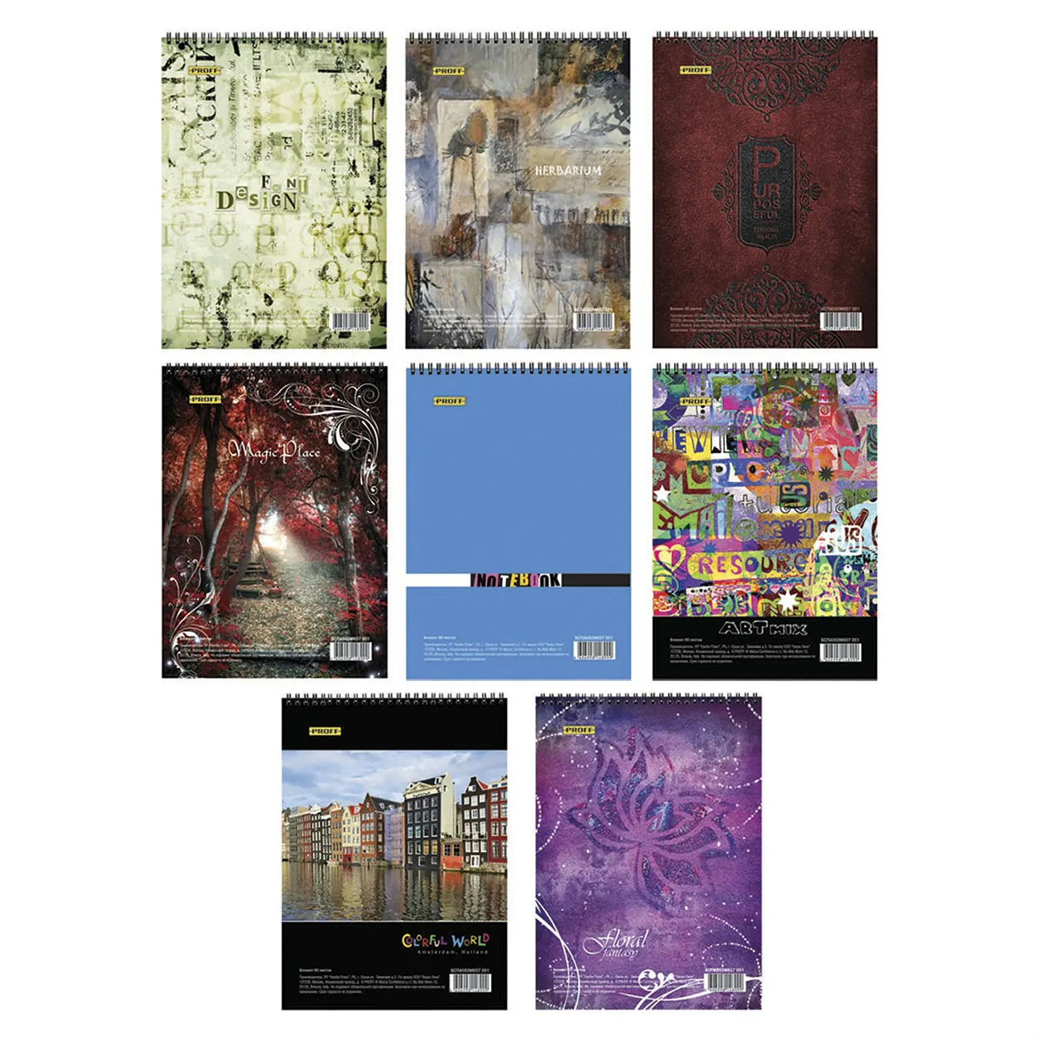 Блокнот Proff Ассорти A5 60 листов в ассортименте| |