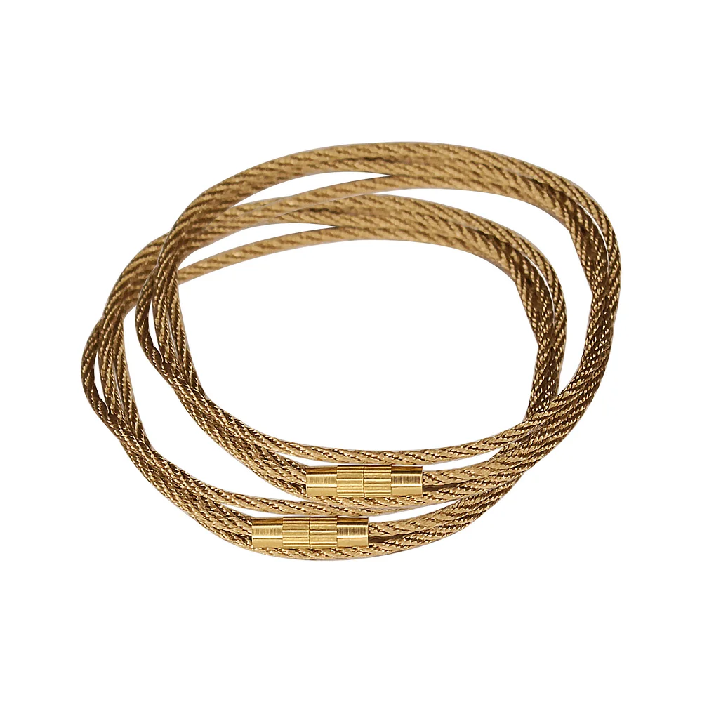 Шнурок &quotГайтан шелковый&quot / Бежевый с золотистым отливом Диаметр 1 8 мм Длина 70